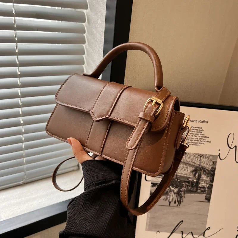 Leather Shoulder Bag - Piña Colada