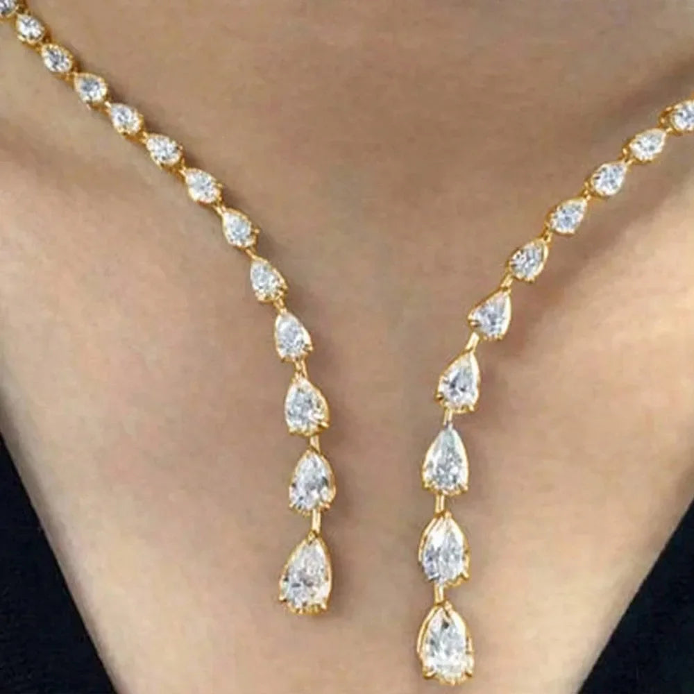 Zircon Water Drop Collar - Piña Colada