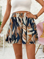 Boho Floral Print Shorts - Piña Colada