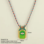 Handwoven Wool Chain Choker - Piña Colada
