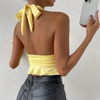 Lace-Up Slim Fit Bodysuit – Knitted Sexy Clubwear - Piña Colada