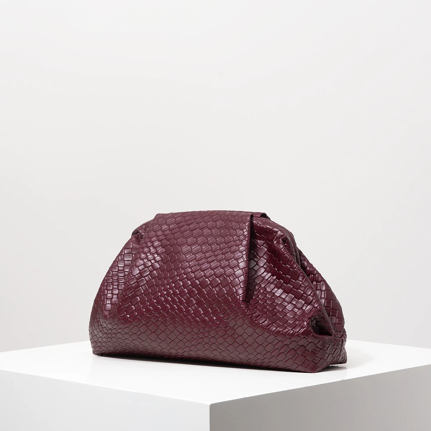 Ruched Kiss Lock Mini Bag