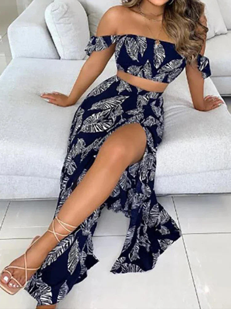 2-Piece Boho Off-Shoulder - Piña Colada