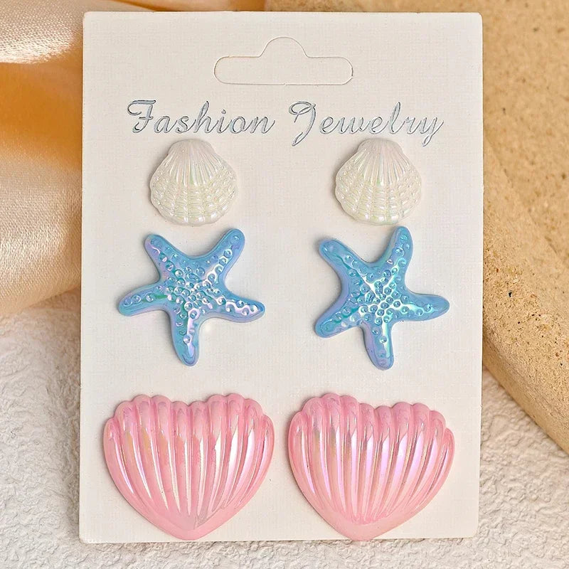 6PCS Stud Earrings - Piña Colada