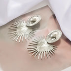 Oval Sun Hanging Ear Clip - Piña Colada