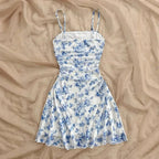 Floral Mini Dress Fashion - Piña Colada
