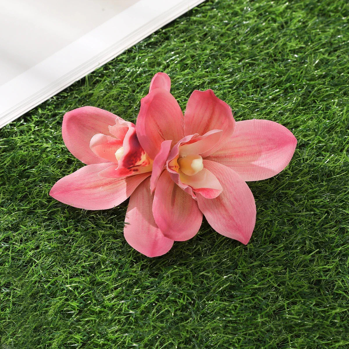 Orchid Flowers Hair Clips - Piña Colada