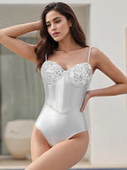 Sparkly Sequin Bodysuit – Sleeveless Slim Fit 3 - Piña Colada