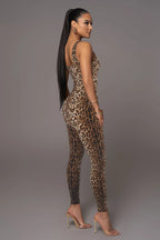 Leopard Print One Piece - Piña Colada