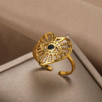 Evil Eye Rings Stainless Steel - Piña Colada