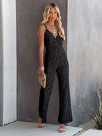 Sleeveless Lace Sling Jumpsuit for Women - Piña Colada
