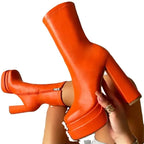 High Heels Ankle Boots - Piña Colada