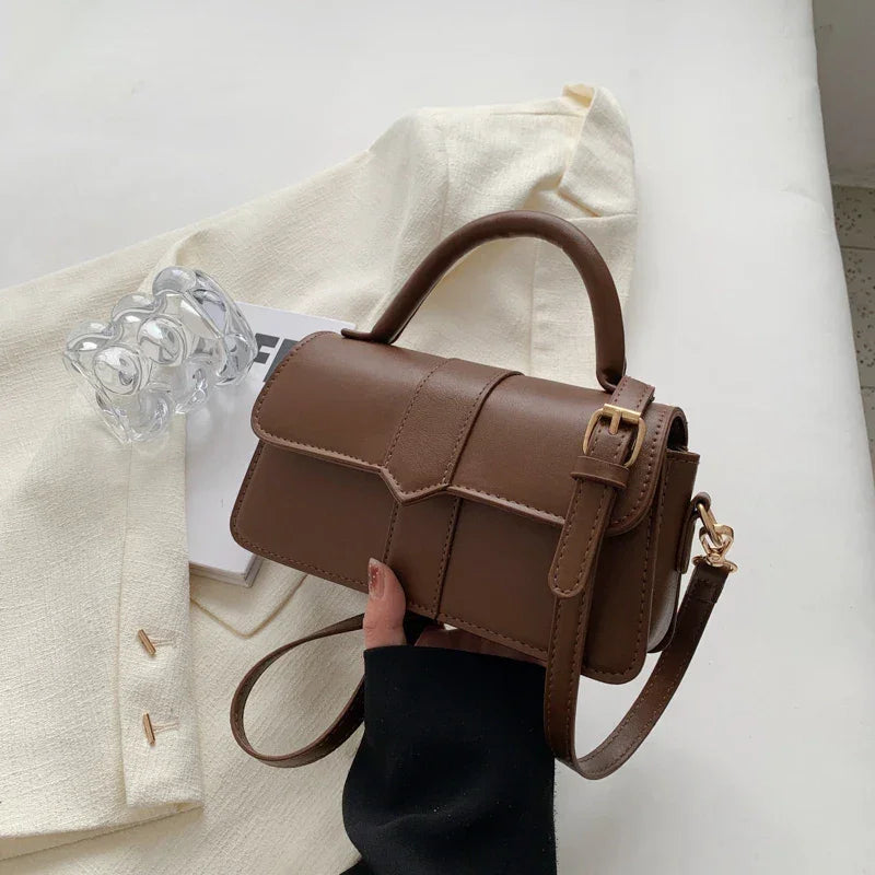 Leather Shoulder Bag - Piña Colada