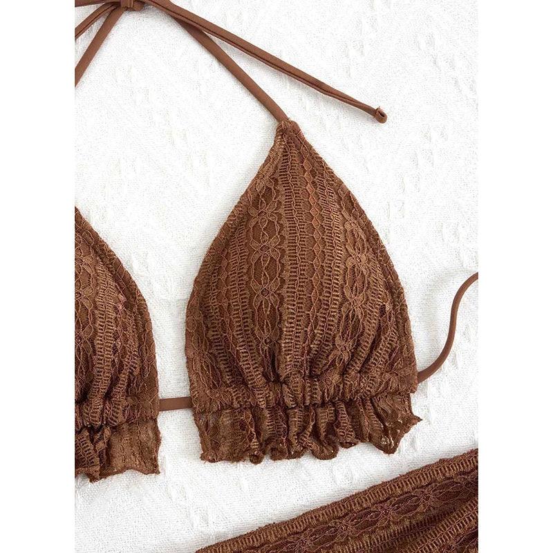 Bikini Set Bathing Suit Ruffles - Piña Colada