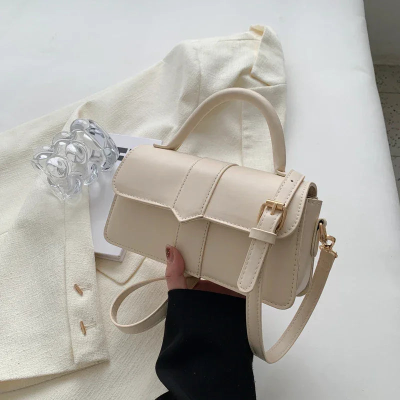 Leather Shoulder Bag - Piña Colada