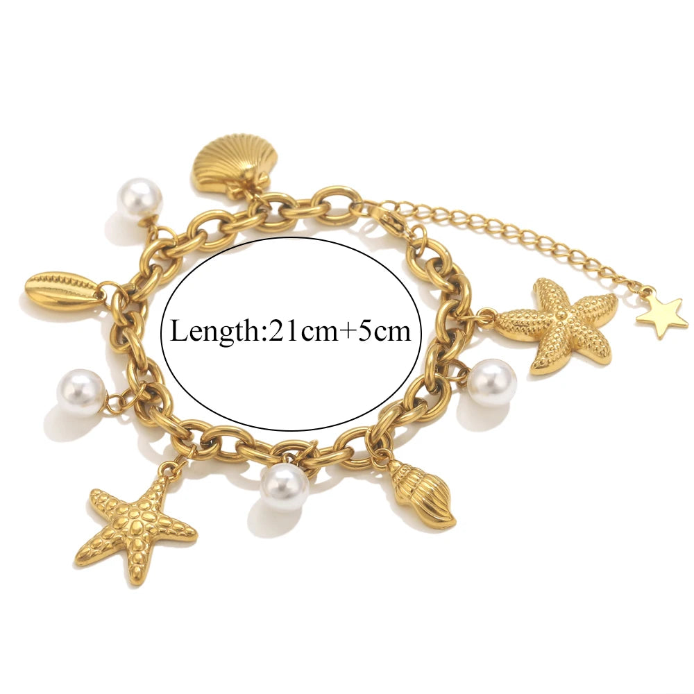 Seashell Bracelet Gold-Plated