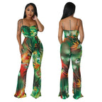 Floral Bodycon Jumpsuit - Piña Colada