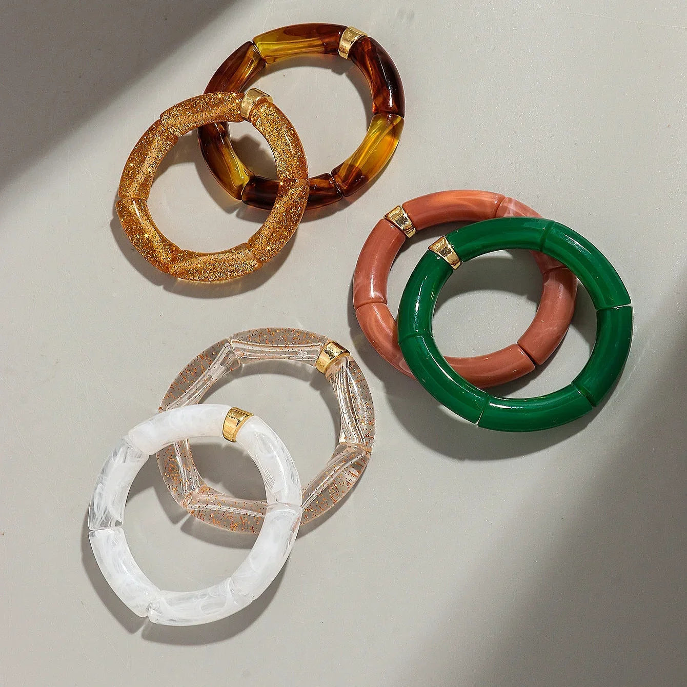 Acrylic Design Bracelet - Piña Colada