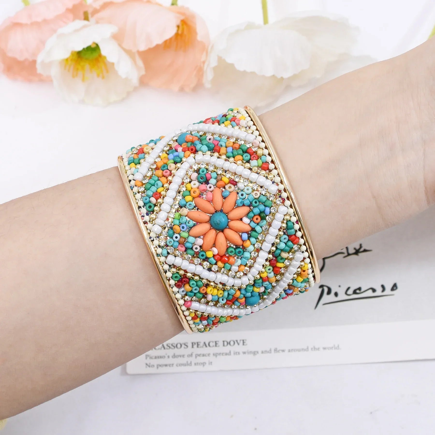 Bohemian Colorful Rice Beads Handmade - Piña Colada