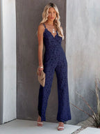 Sleeveless Lace Sling Jumpsuit for Women - Piña Colada