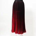 Gradient Pleated Midi Skirt - Piña Colada