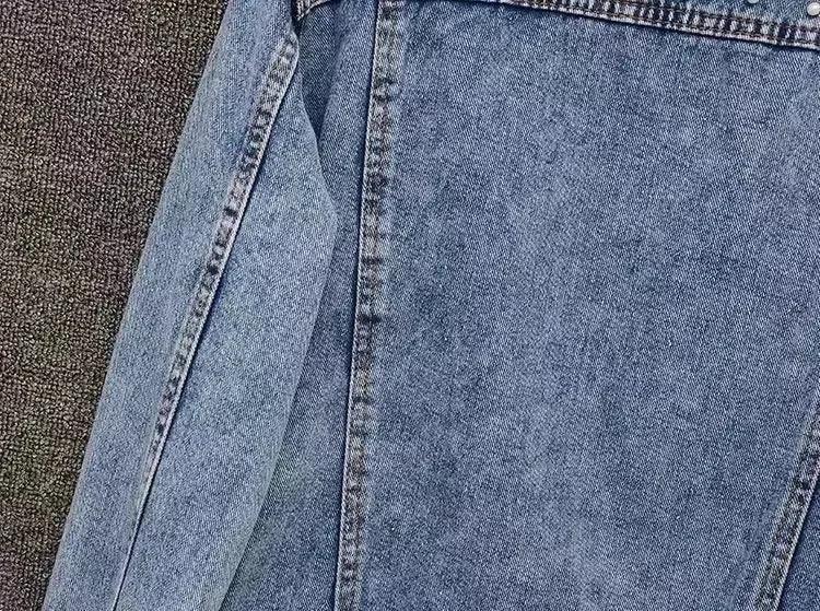 Pearl Beaded Denim Jacket - Piña Colada