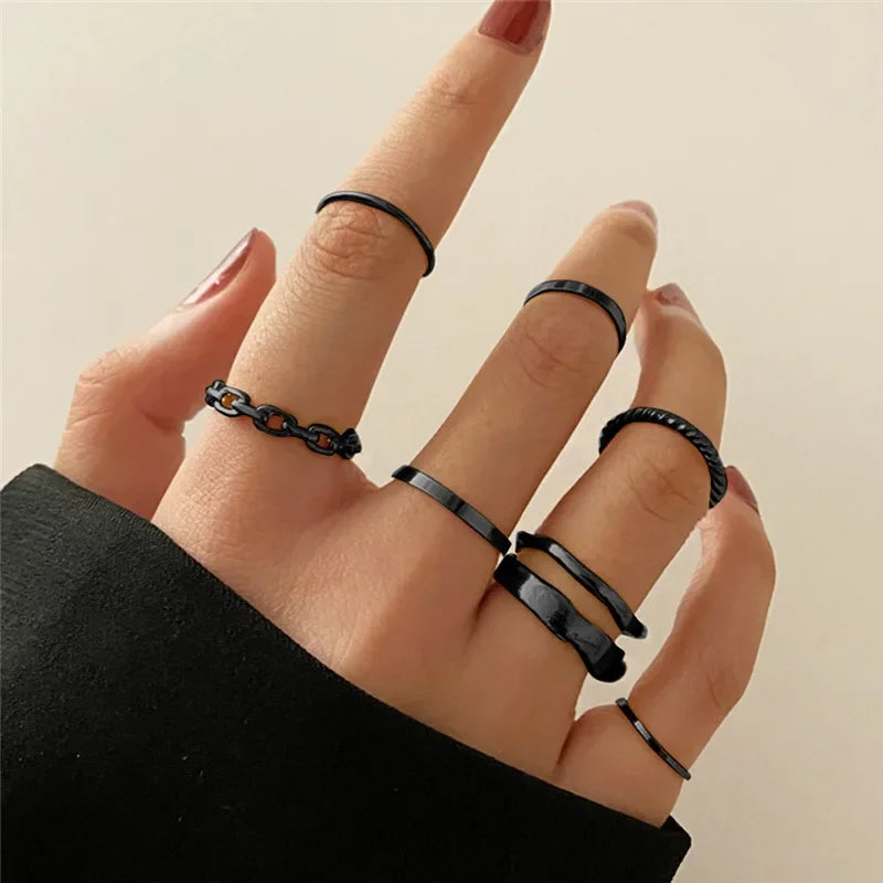 Boho Zircon Rings Set - Piña Colada