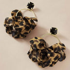 Retro Leopard Earrings - Piña Colada
