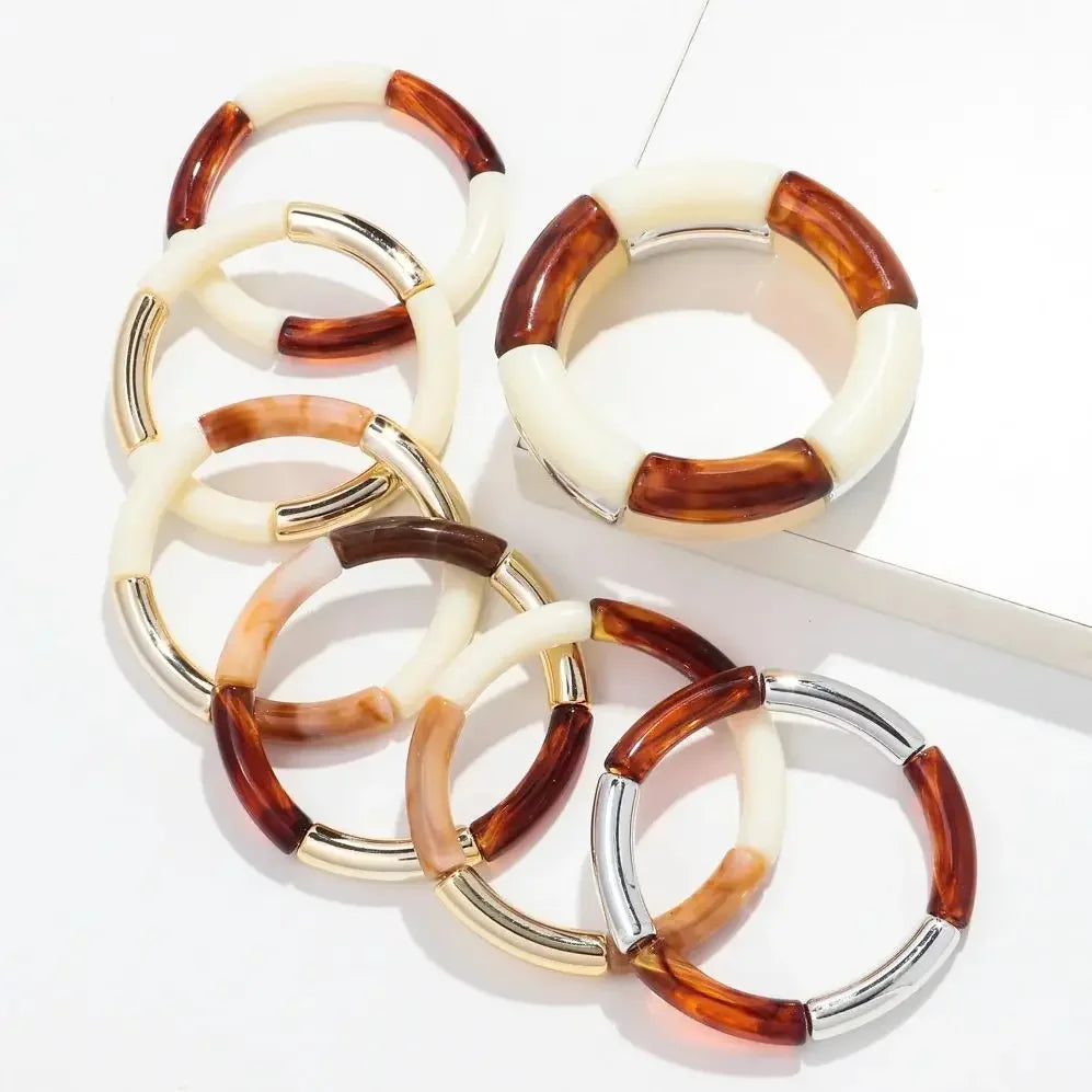 Acrylic Design Bracelet - Piña Colada
