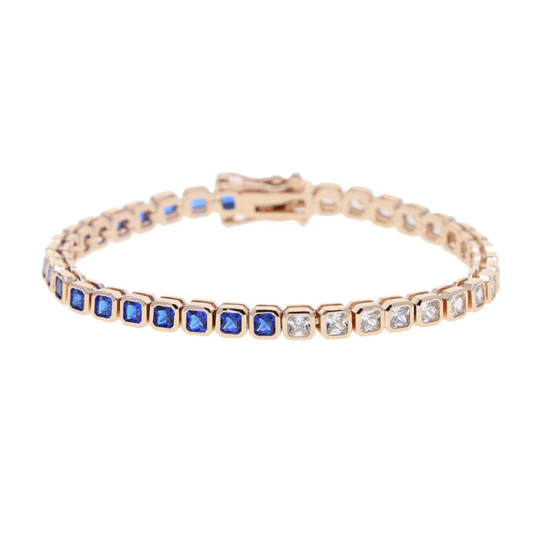 Zirconia Tennis Chain Bracelet - Piña Colada