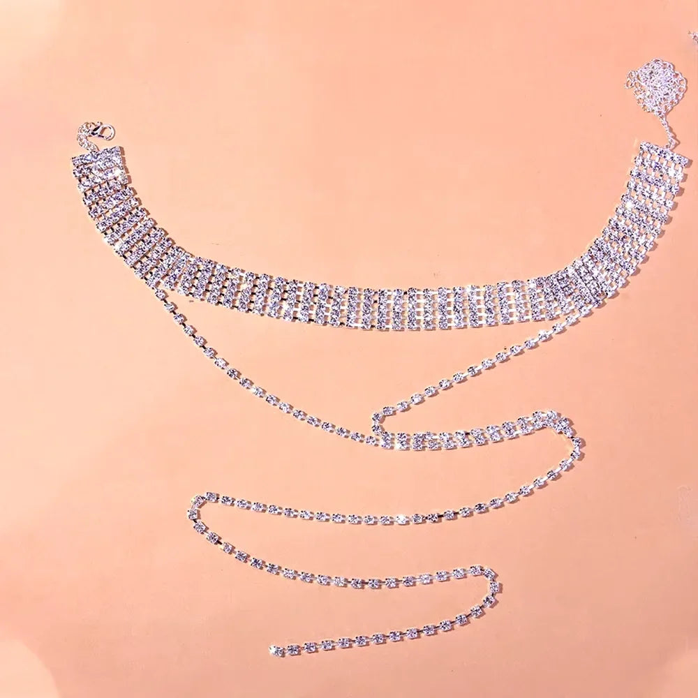 Crystal Long Tassel Choker - Piña Colada