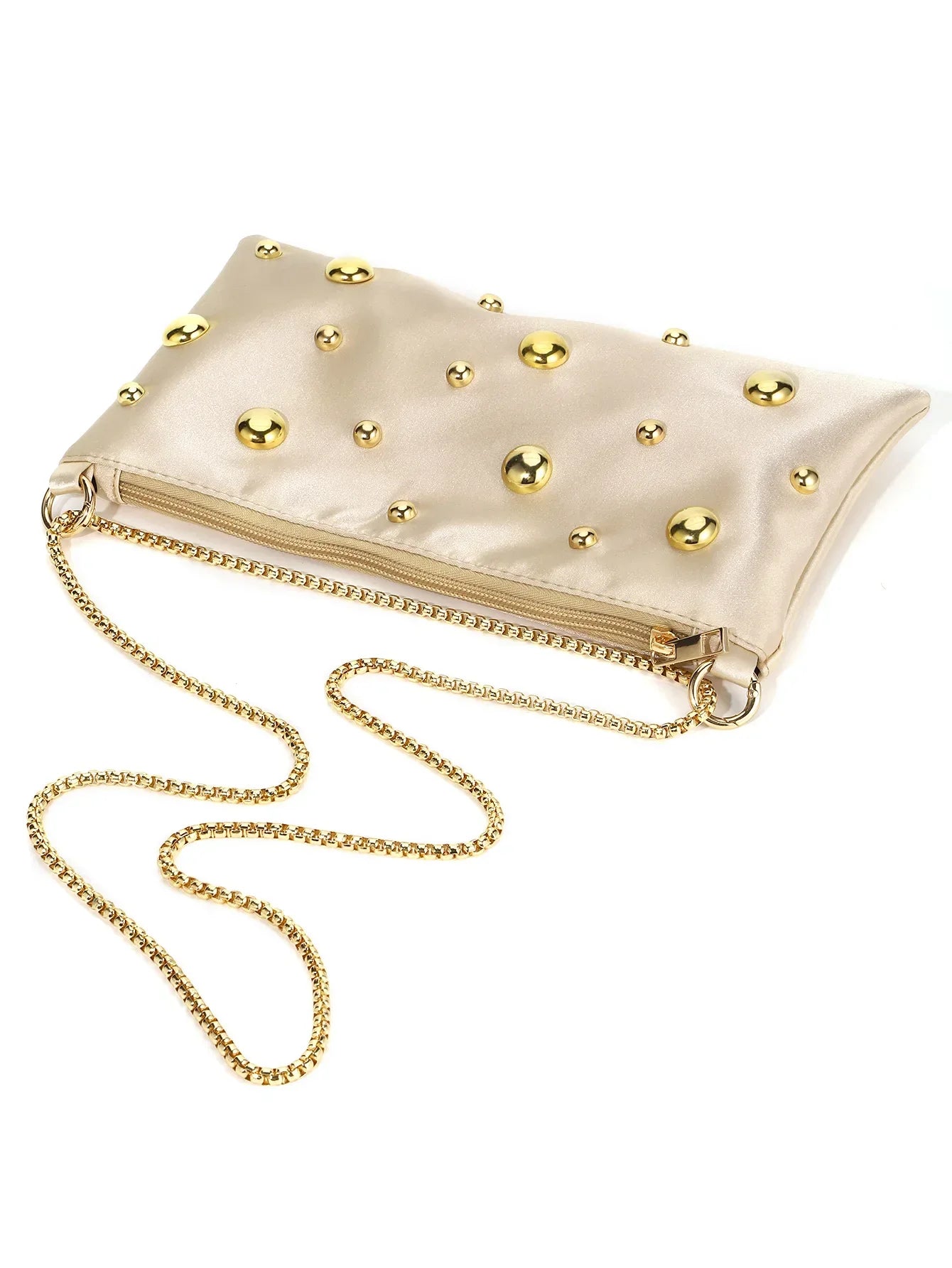 Women's Handbags Soft Satin Shoulder Chain Bag - Piña Colada