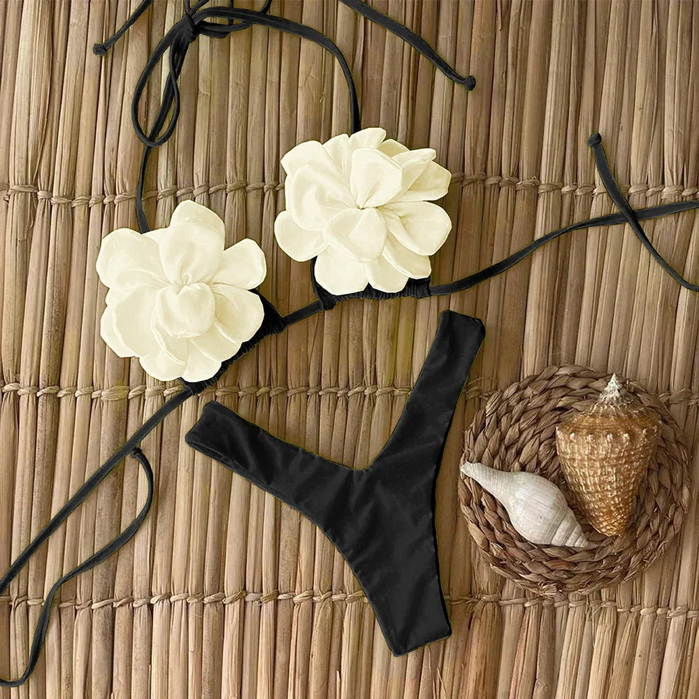 Floral Bikini 2025 Women Swimsuit - Piña Colada