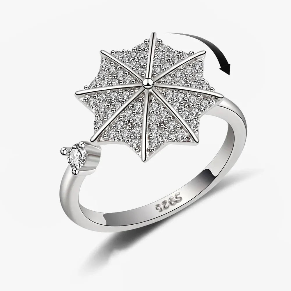 Spinner Ring Crystal Flower - Piña Colada