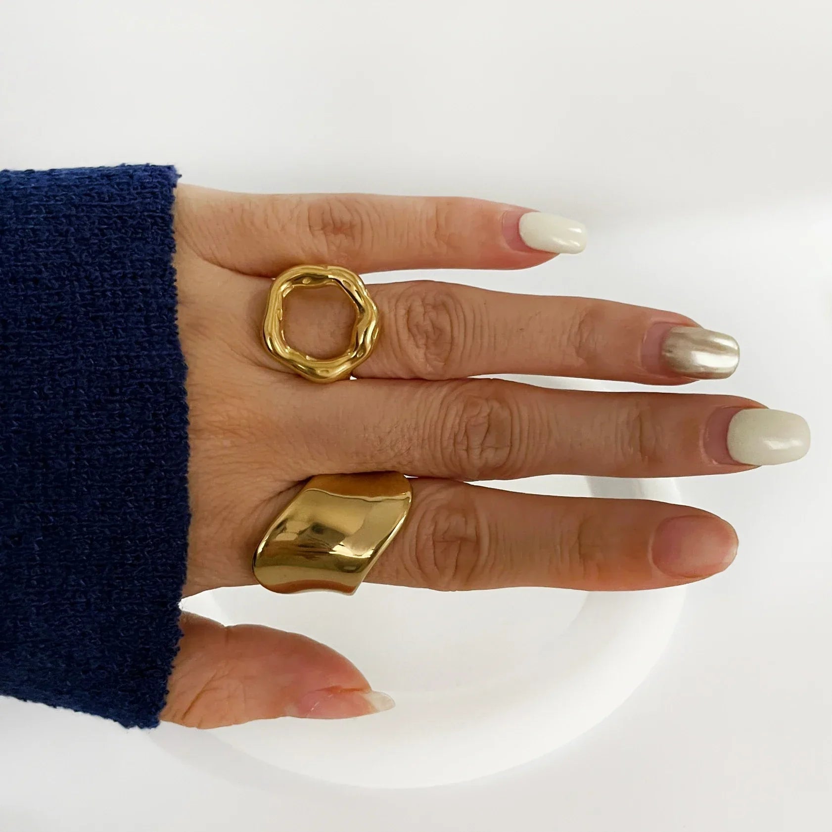 Gold Plated Rings - Piña Colada