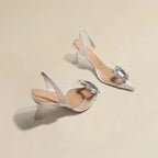 Crystal Transparent Heels - Piña Colada