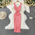 Chic Off Bodycon Dress Wrap Knitted - Piña Colada