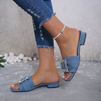 New Low Heels Women's Slippers Outdoor Slippers - Piña Colada