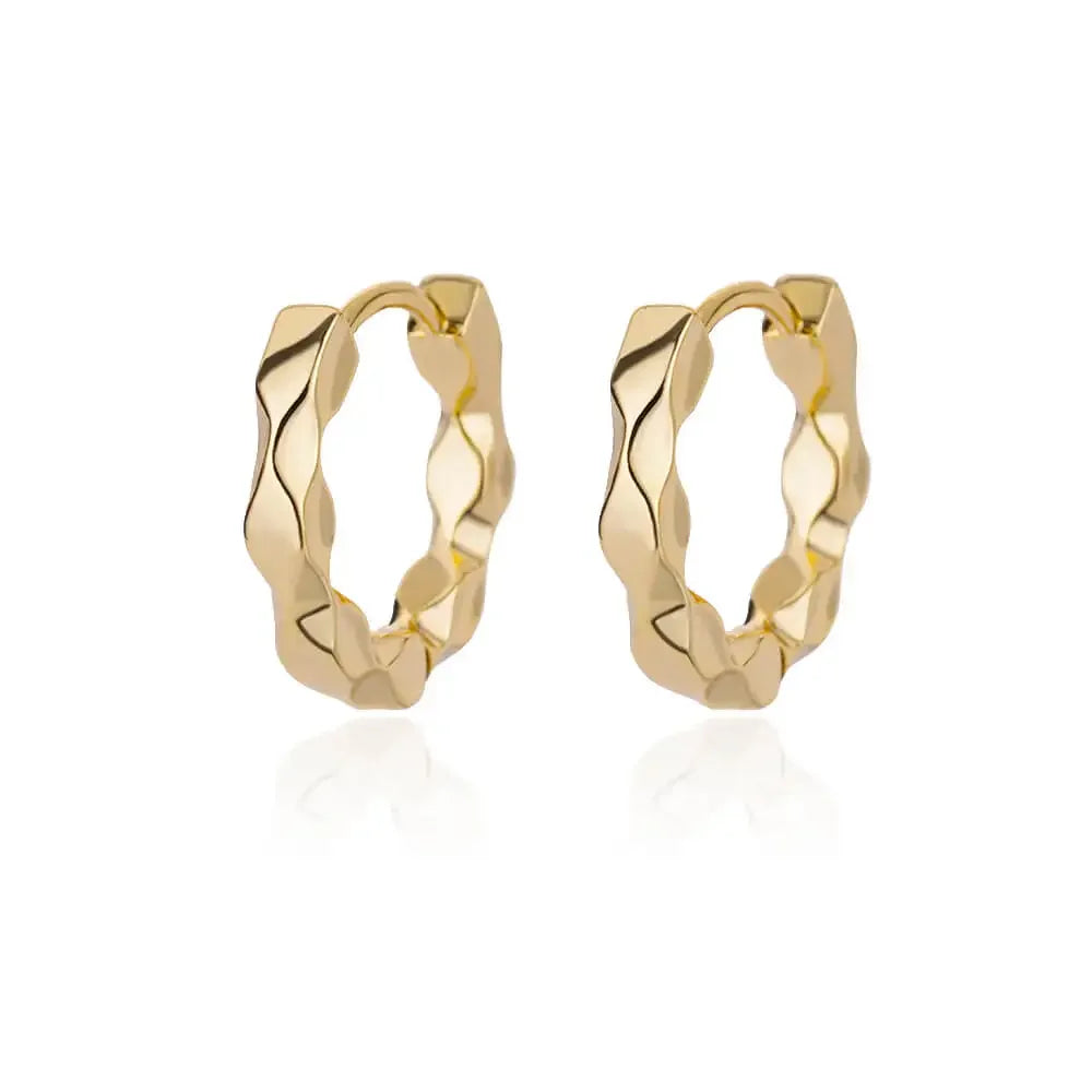 Zircon Polygon Earrings For Women Stainless Steel Geometric - Piña Colada