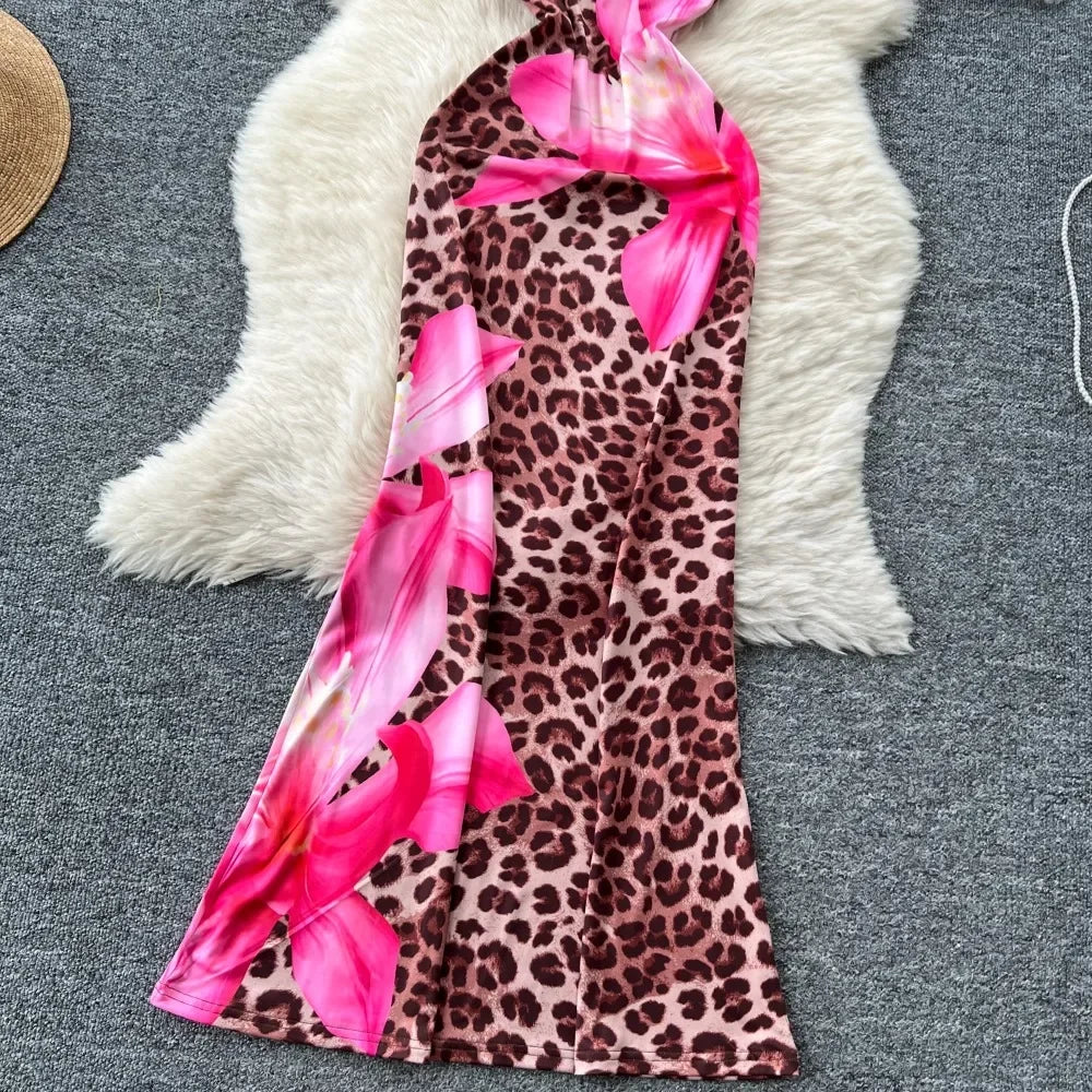 Hollow Out Shoulder Long Dress - Piña Colada