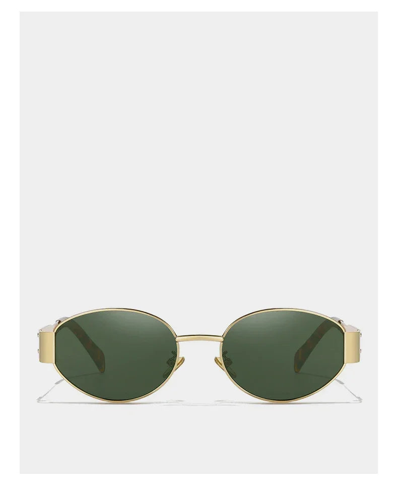UV400 Sun Glasses Alloy Oval Eyewear - Piña Colada