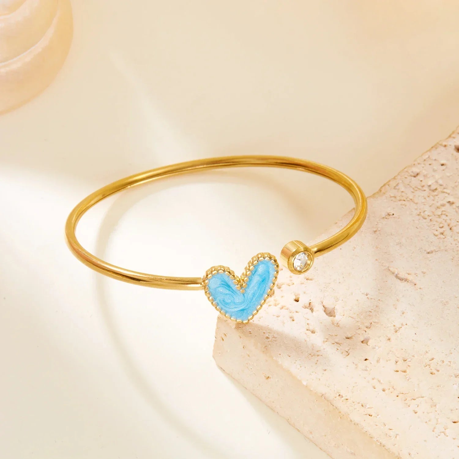 Stainless Steel Love Heart Shape - Piña Colada