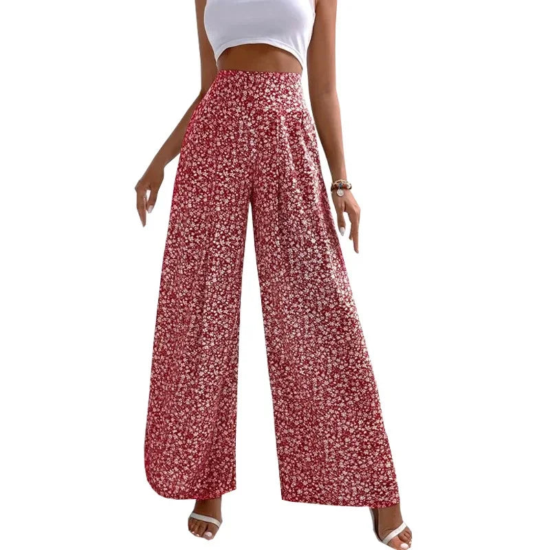 Floral high-waisted pants - Piña Colada
