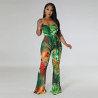 Floral Bodycon Jumpsuit - Piña Colada