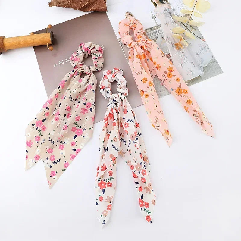 Satin Scrunchie Scarf - Piña Colada