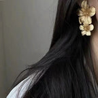 Metal Leaf Stud Earrings - Piña Colada