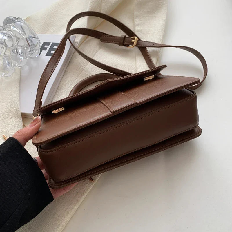 Leather Shoulder Bag - Piña Colada