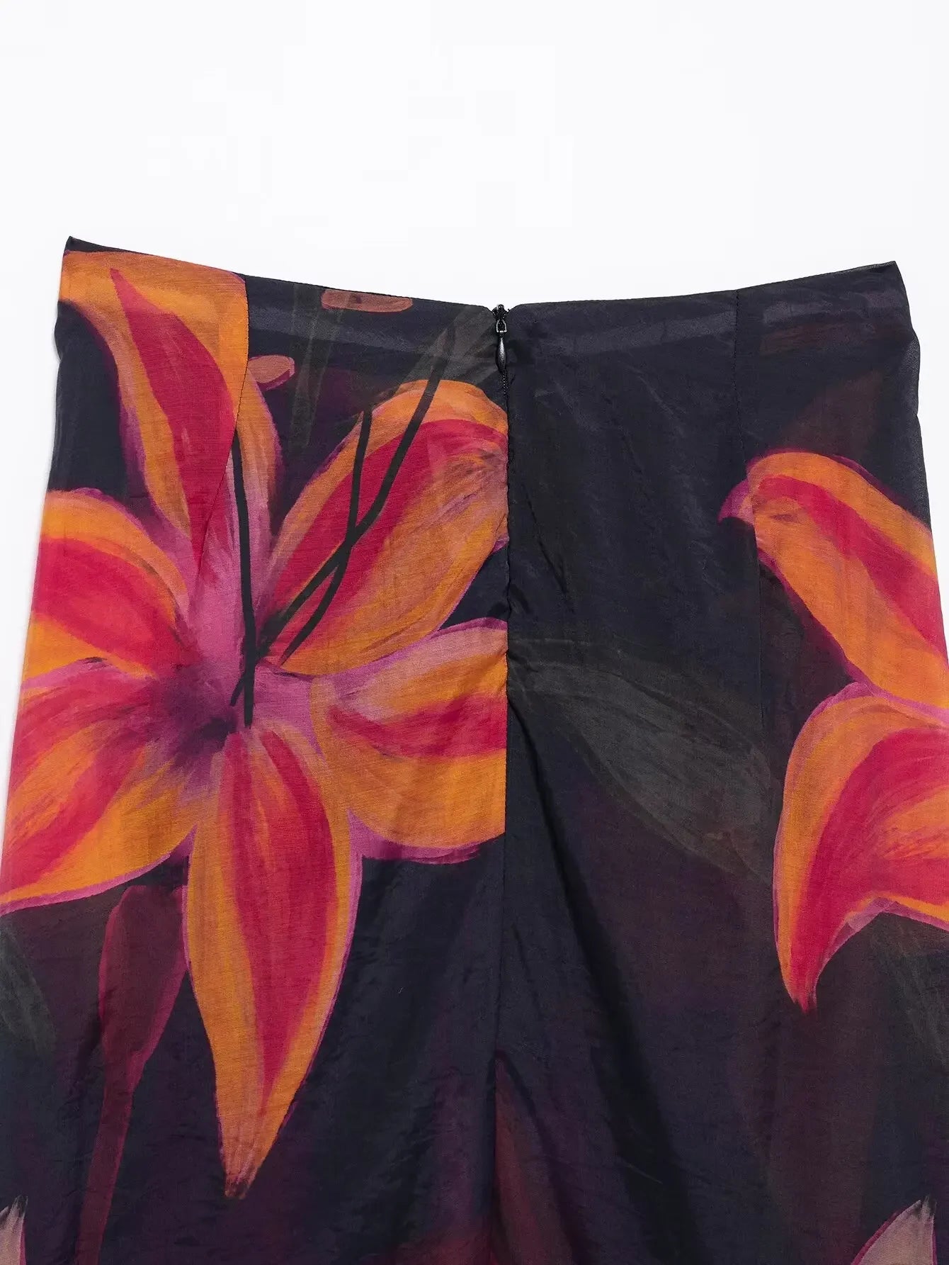 Elegant Women Bohemian Style Floral Print Skirt - Piña Colada