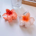 Gradient Hair Clips Women Flower - Piña Colada