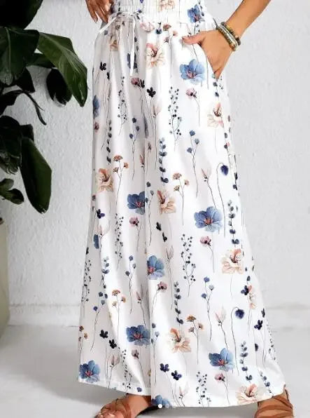 Casual Pants Baggy High-waisted - Piña Colada
